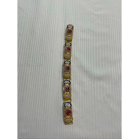 Antique Vintage Micro Mosaic Millefiori Bracelet Art Deco Victorian Panel - Picture 6 of 11